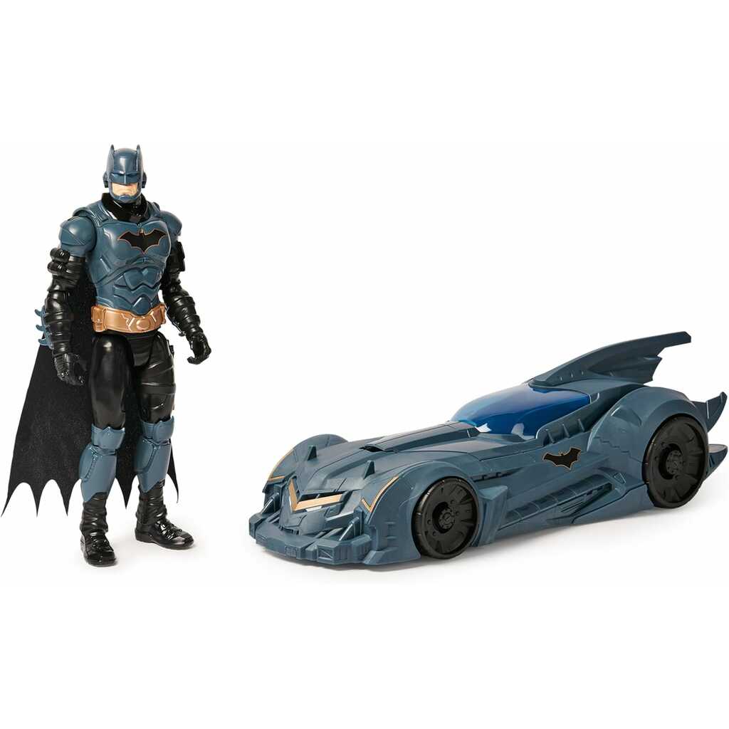 bat batmovil + figura batman 30cm