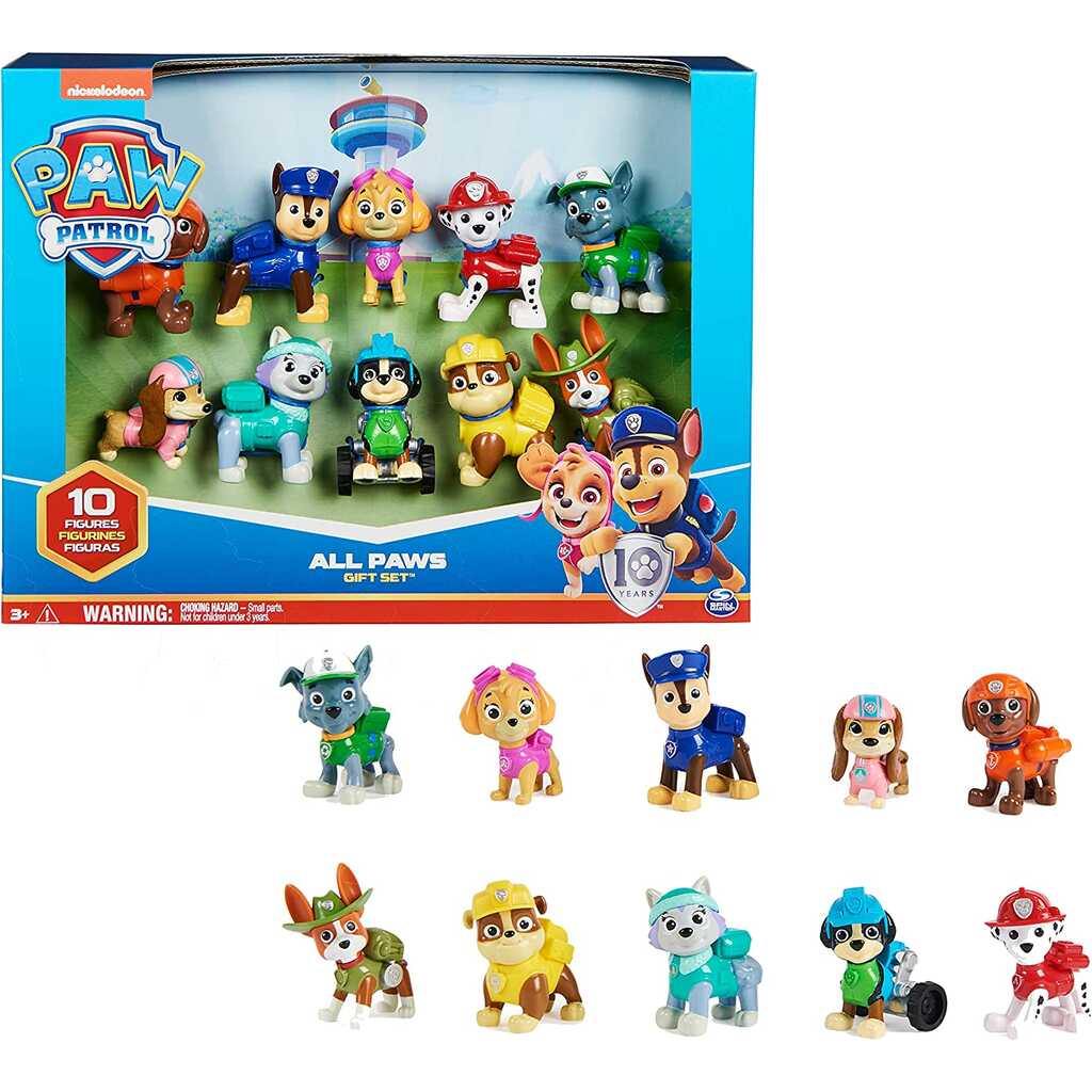 paw patrol set de 10 figuras