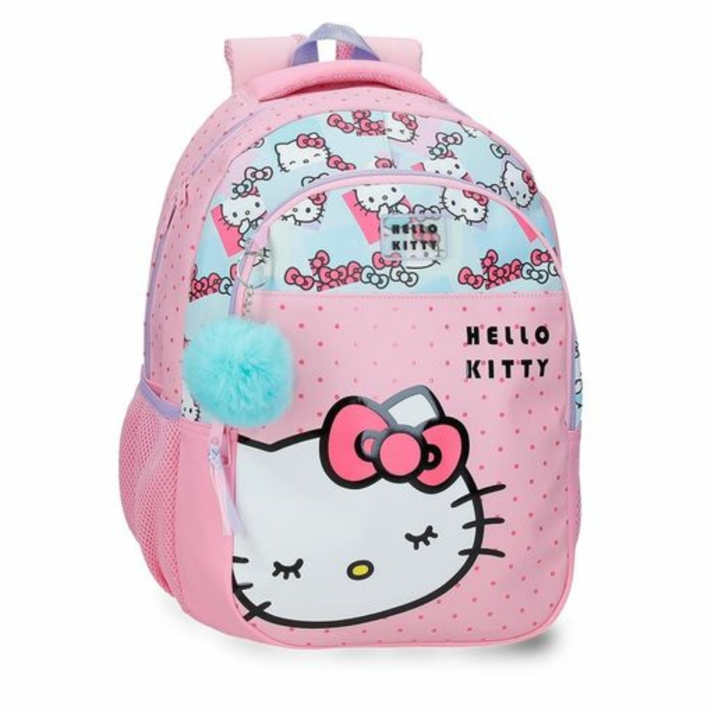 hello kitty mochila adap. 42cm 2c "bows"