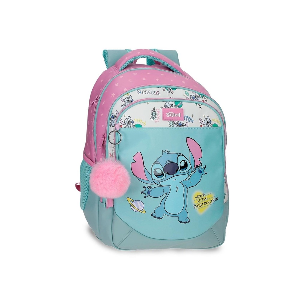 stitch mochila adap. 42cm 3c "little destruction"