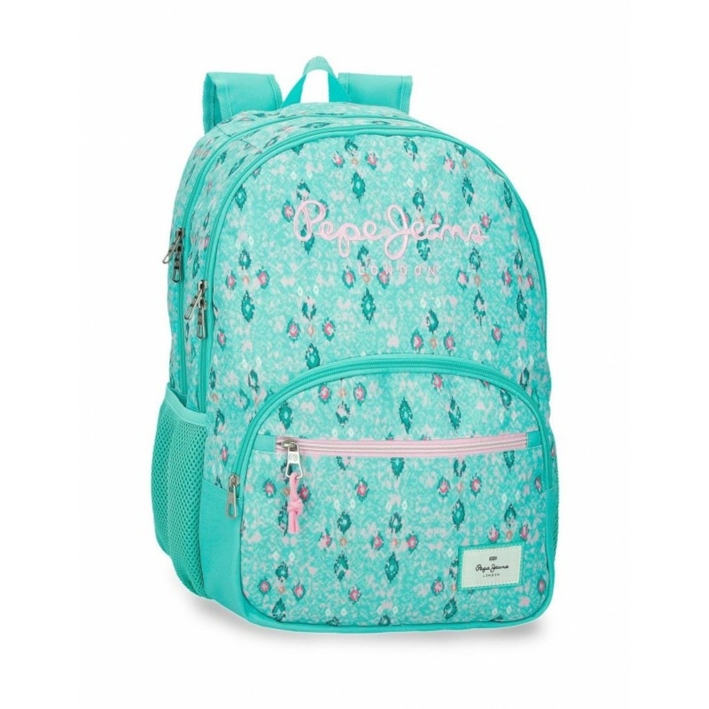 pepe jeans mochila adap. 44cm 2c "sun" turquesa ve