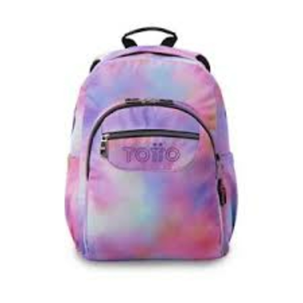 mochila acuareles glitter "bloom"