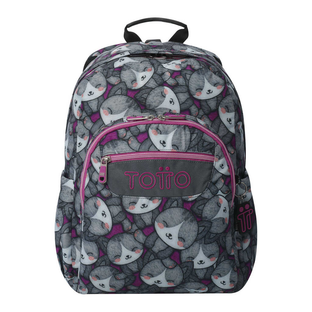 mochila escolar acuareles - kitten rose