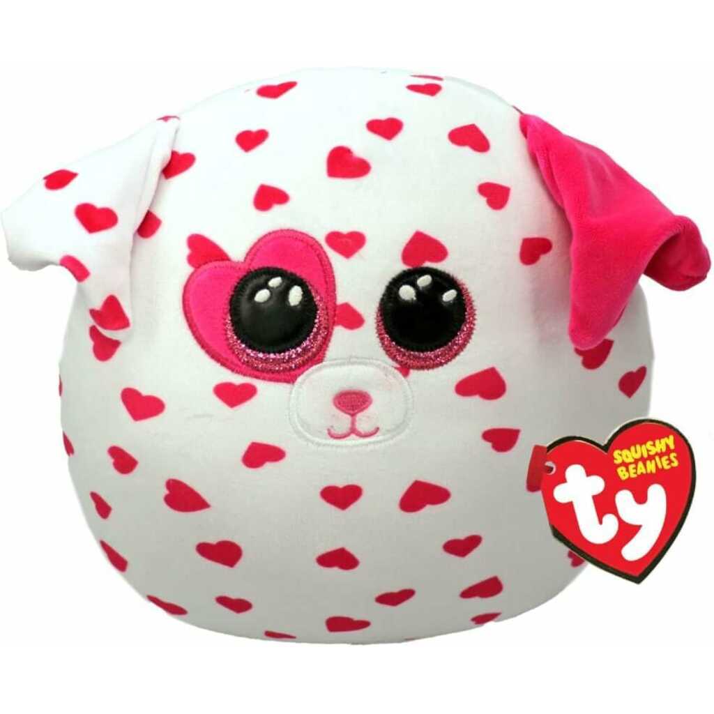 ty squish: beau, perro con corazón 25cm