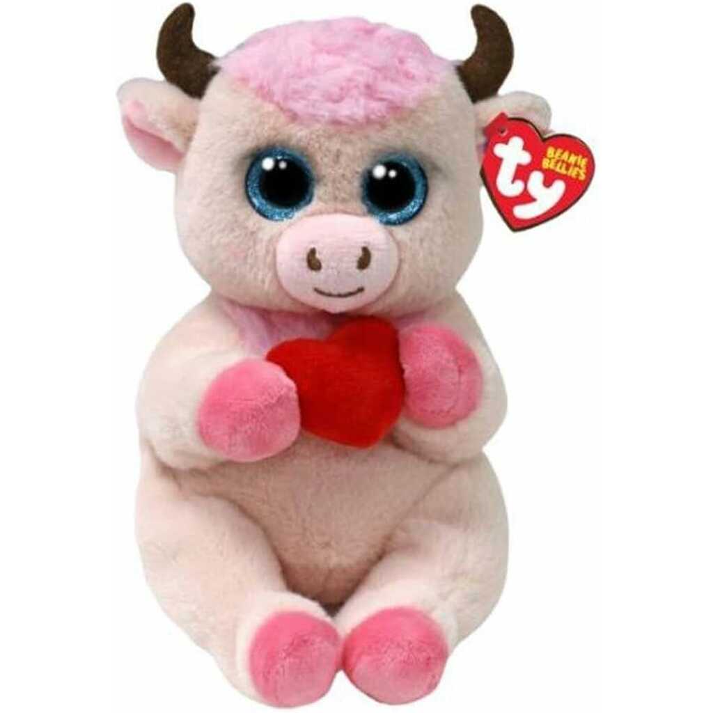 ty bellies: sprinkles, vaca con corazón 15cm