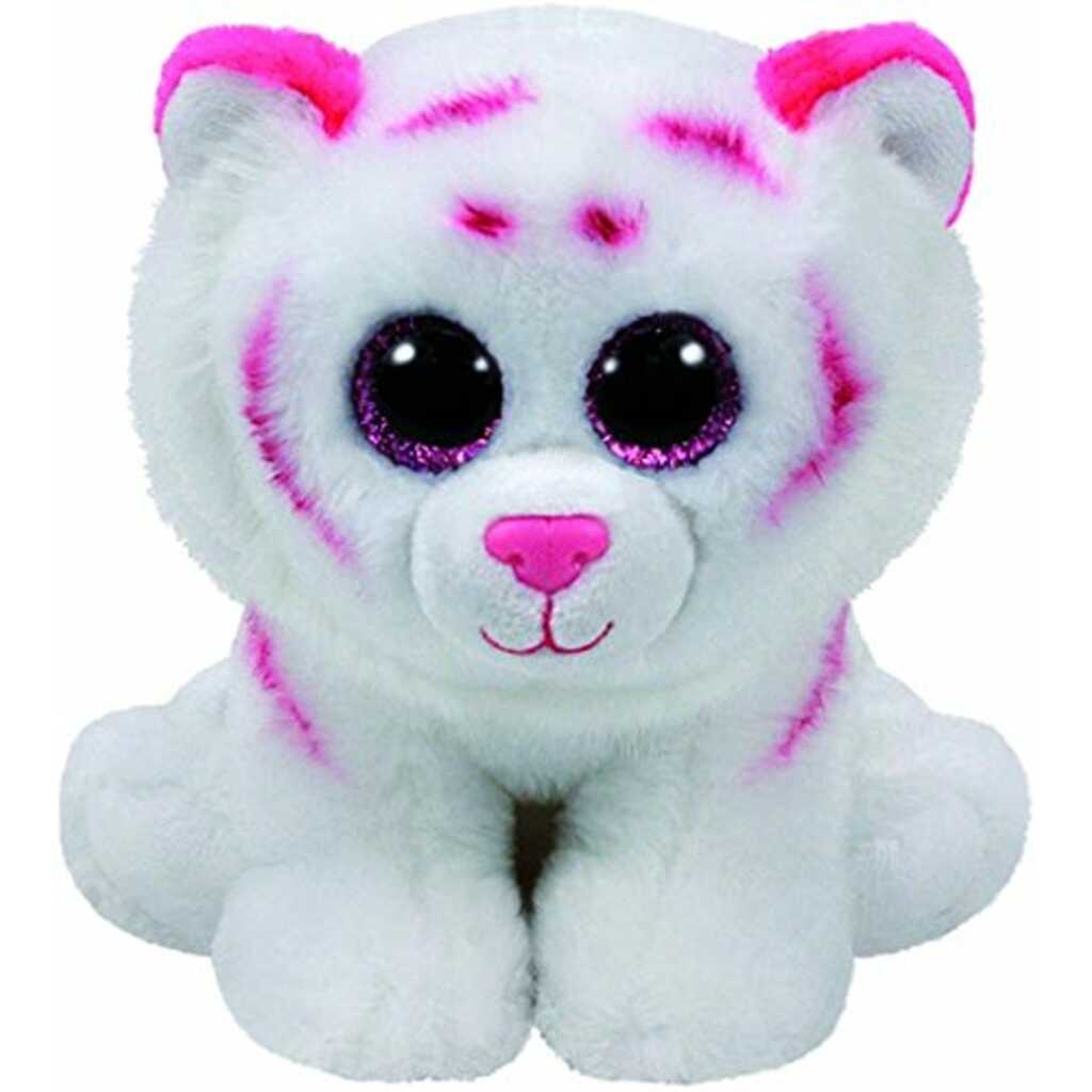 ty: tabor, tigre blanco y rosa 15cm