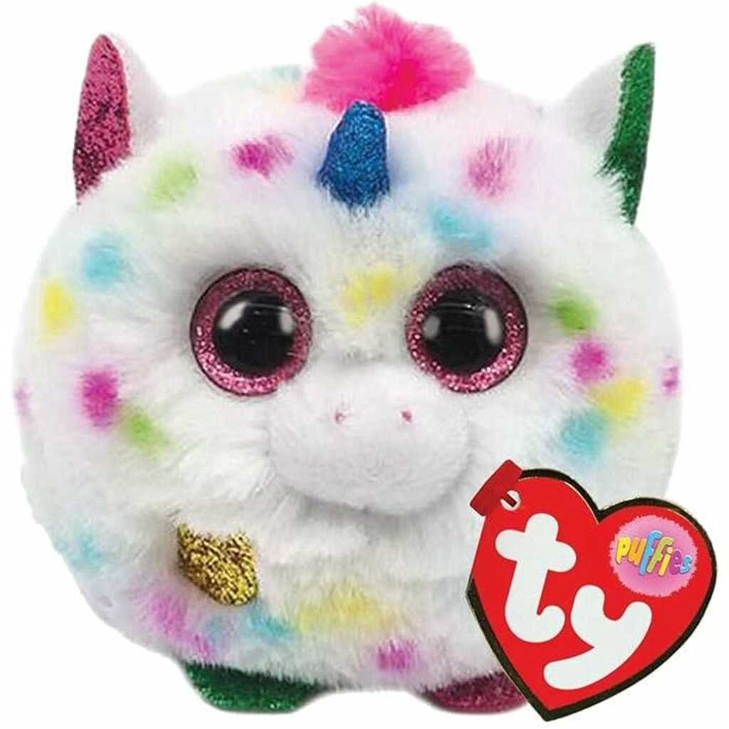 ty puffies: harmonie, unicornio multicolor 10cm