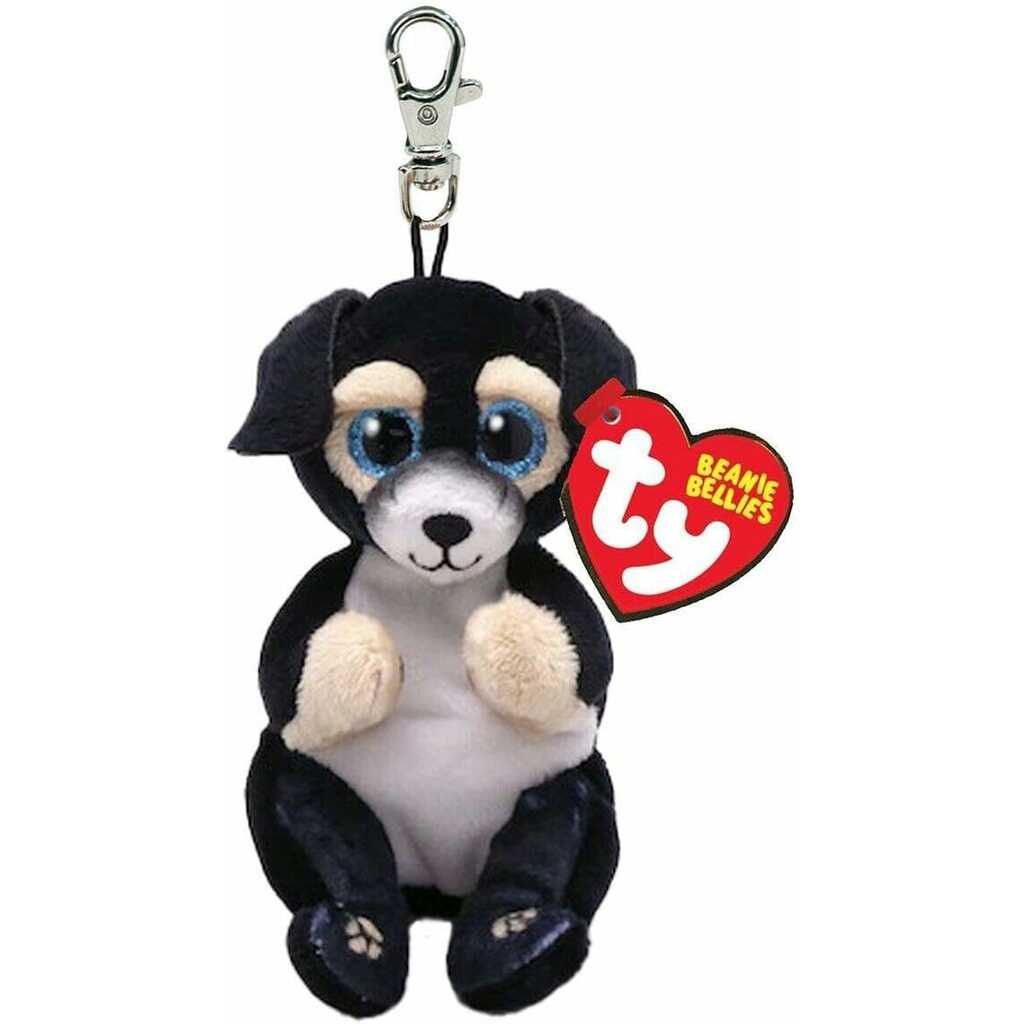 ty bellies clip: ranger, perro negro 8,5cm