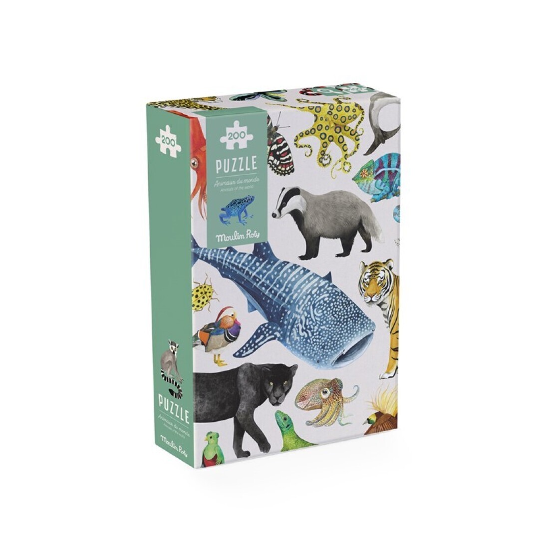  puzzle los animales del mundo 200 piezas de moulin roty
