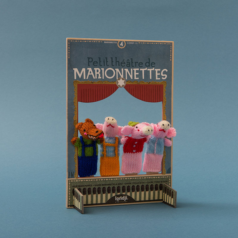 MARIONETAS DE DEDO LOS TRES CERDITOS LONDJI