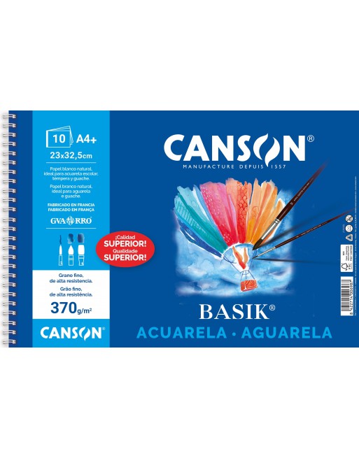  bloc 10 fulls aquarel·la basik canson de canson