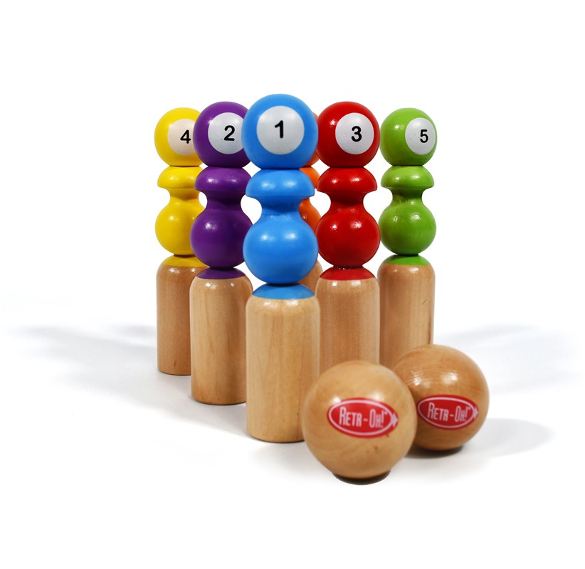 JUEGO DE BOLOS DE MADERA
