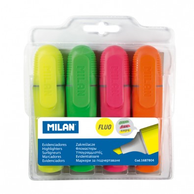 ESTUCHE 4 EVIDENCIADORES FLUO