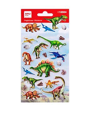 PEGATINAS DINOSAURIOS APLI