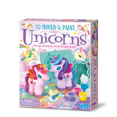 MOLDEA Y PINTA UNICORNIOS 3D 4M