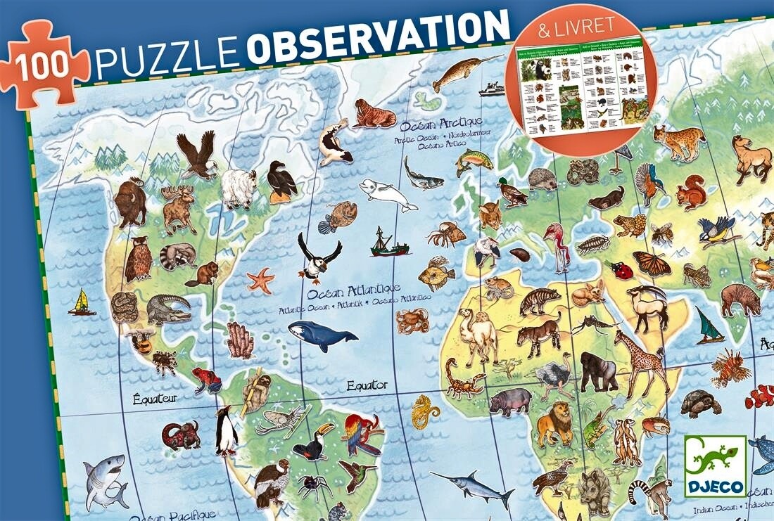PUZZLE LOS ANIMALES DEL MUNDO DJECO