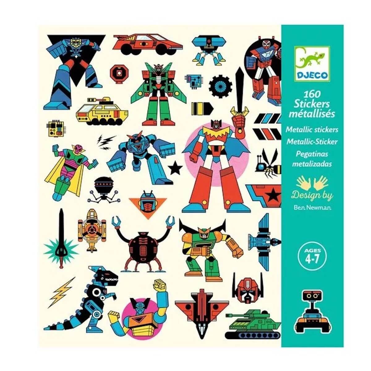 PEGATINAS ROBOTS DJECO