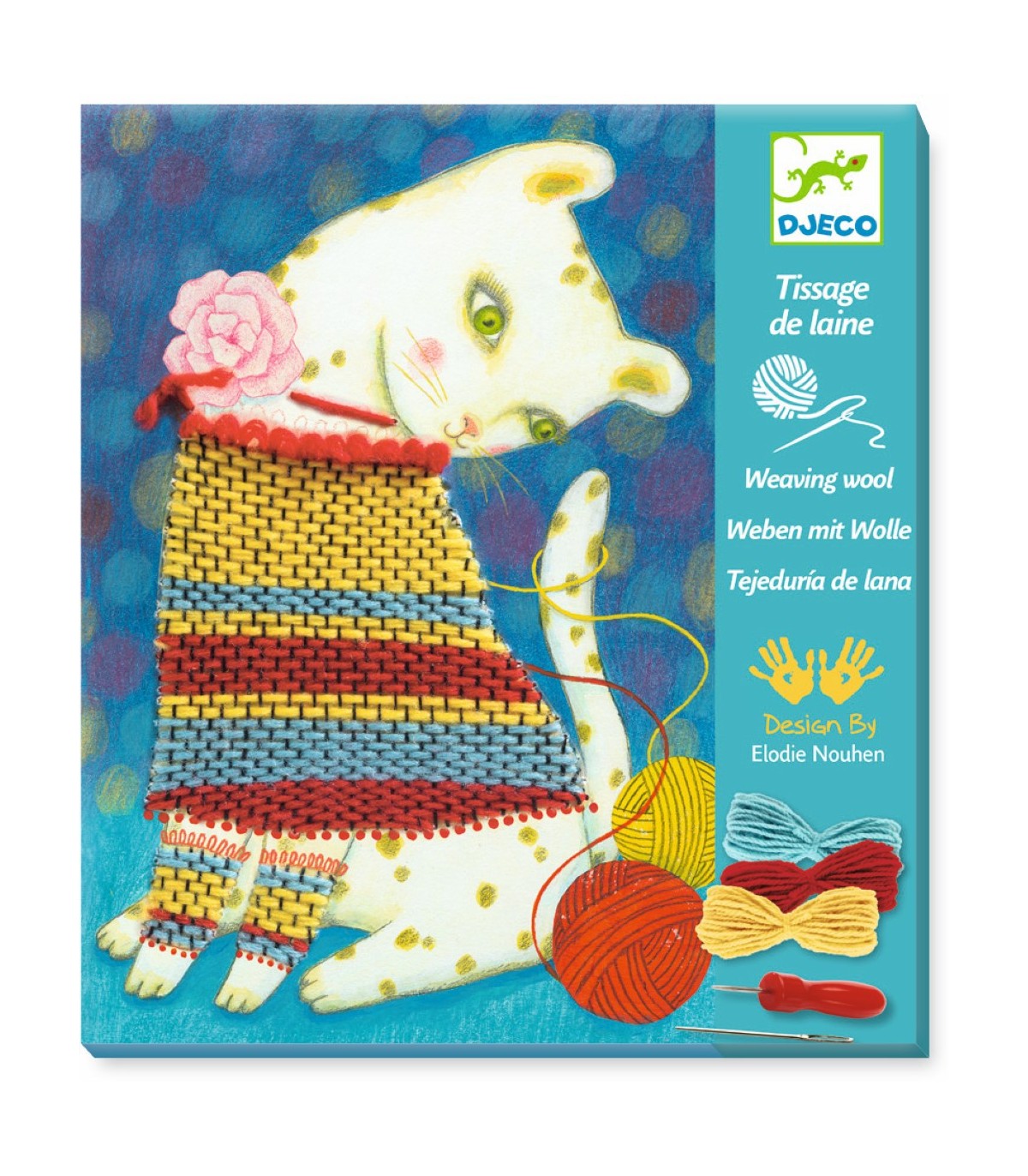 TEJEDORA DE LANA JERSEY Y OVILLOS DJECO