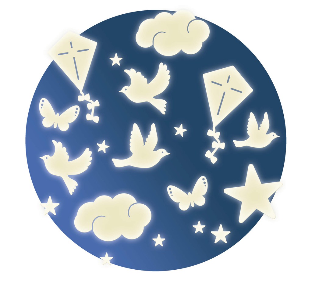 STICKERS FOSFORESCENTES EN EL CIELO