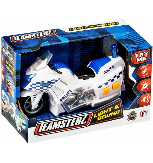 MOTO DE POLICÍA CON LUCES Y SONIDOS