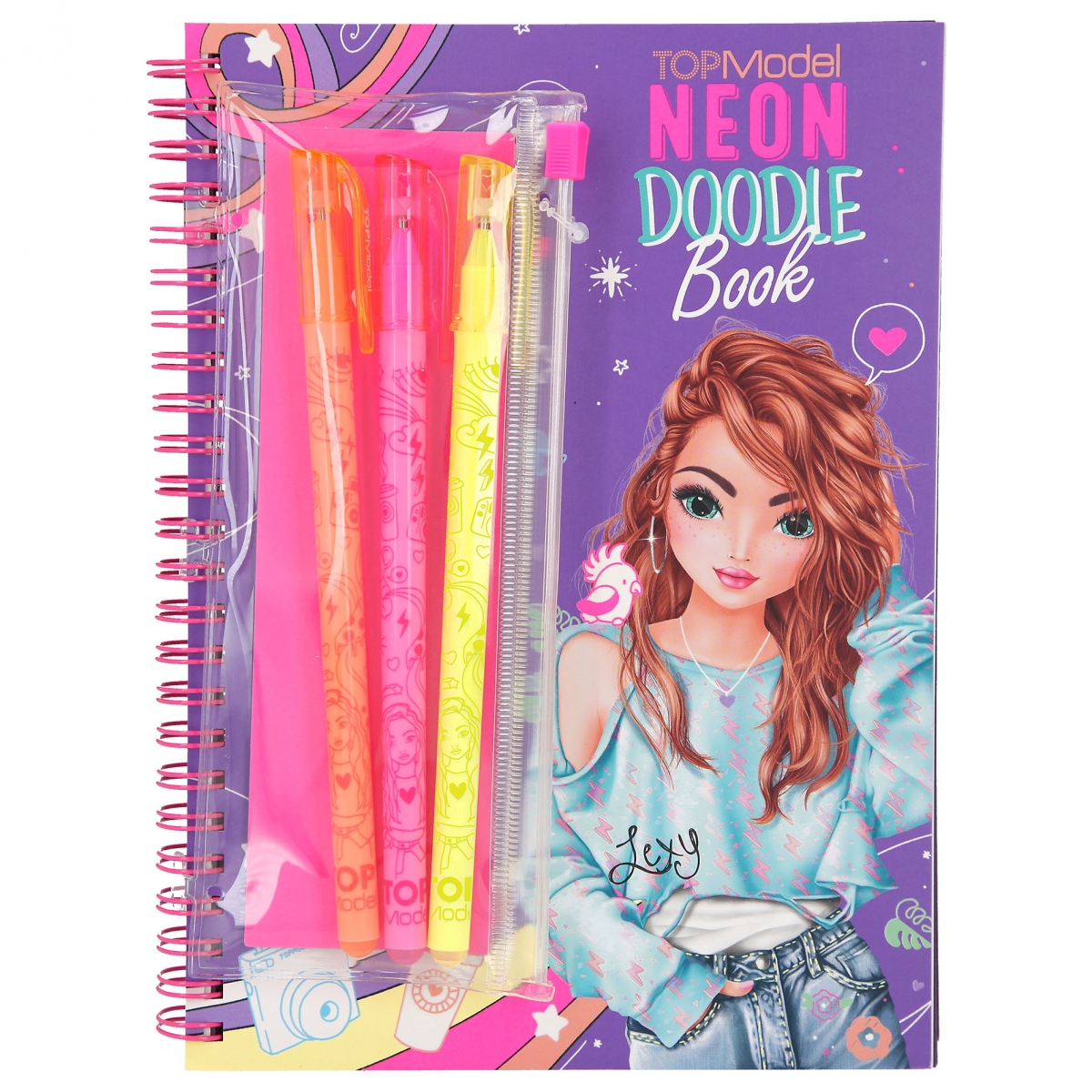 DOODLE BOOK NEÓN CON BOLÍGRAFOS TOP MODEL