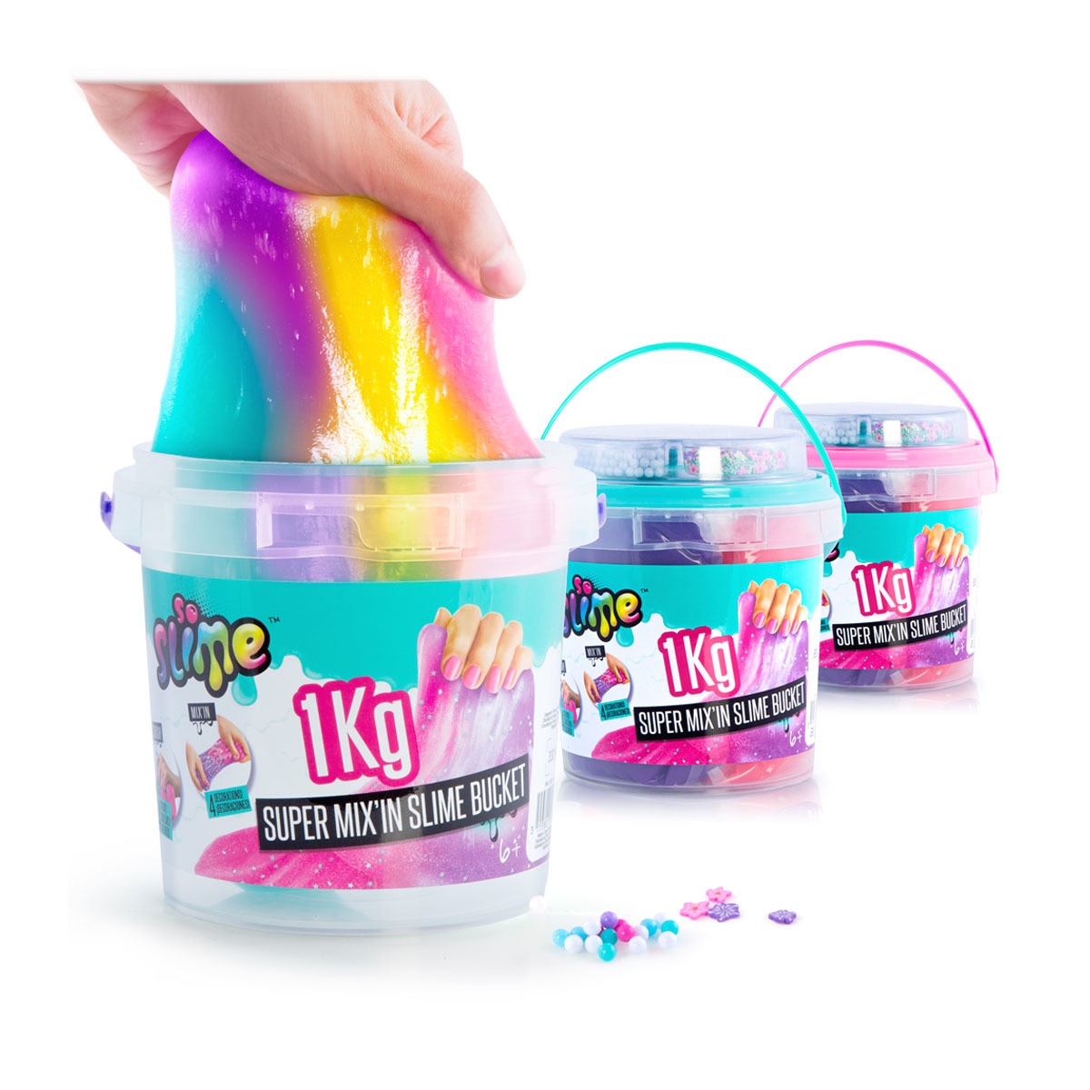 SLIME SUPER BUCKET CON DECORACIÓN