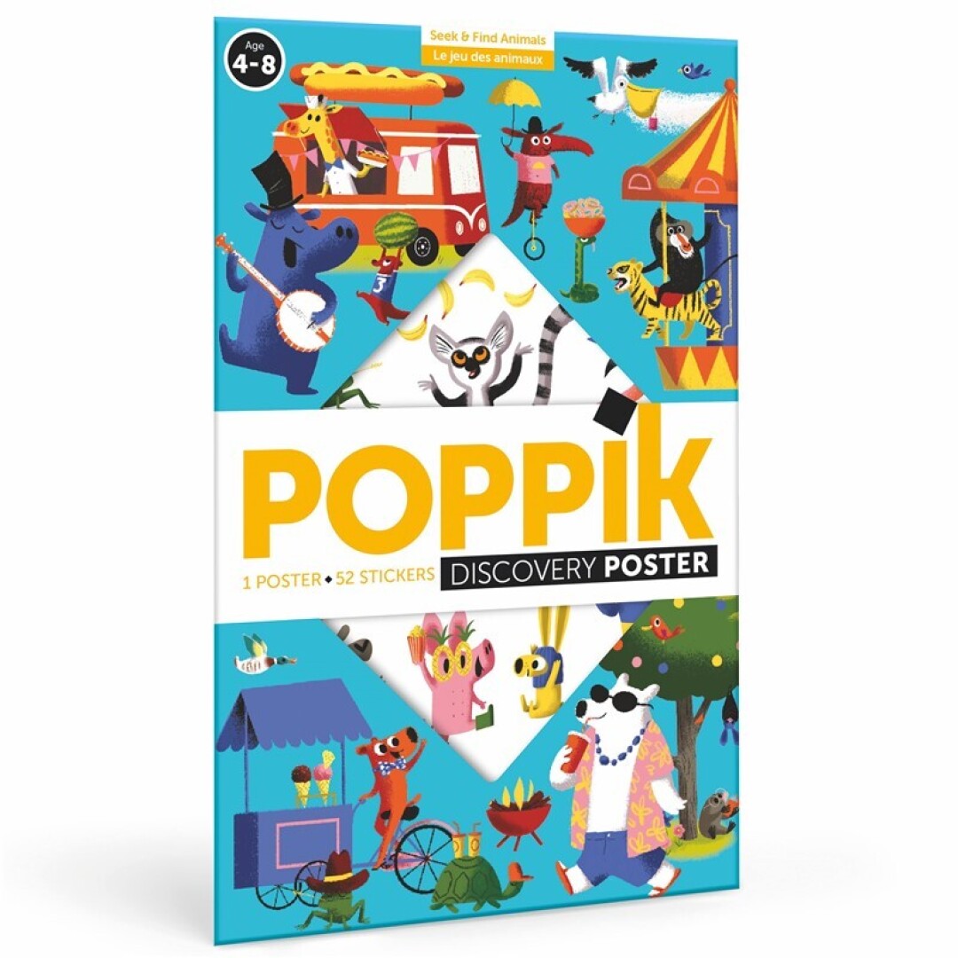 PEGATINAS ANIMALES DIVERTIDOS POPPIK