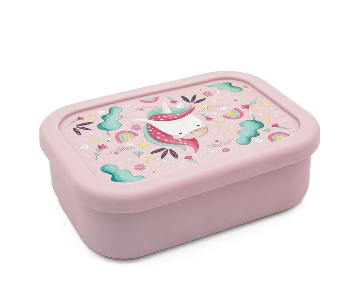 fiambrera silicona unicornio de sassi