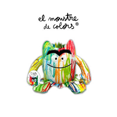 monstruo de colores peluche multicolor de lupita books