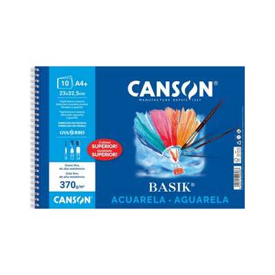 bloc 10 hojas acuarela basik canson de canson