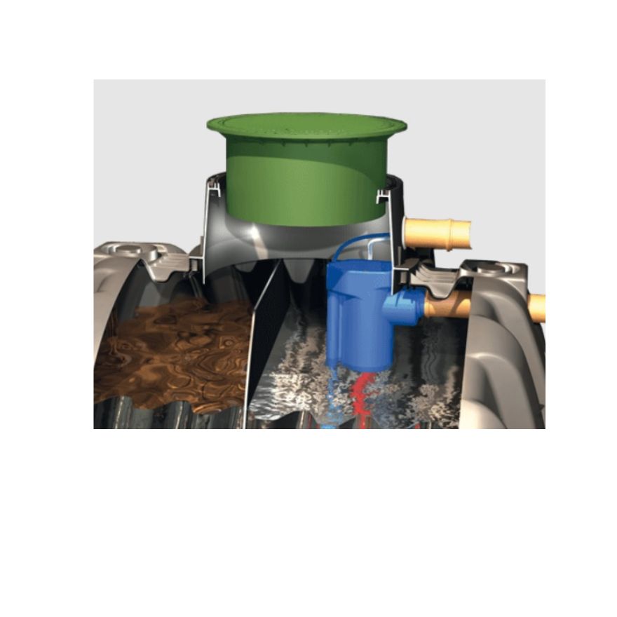 Depuradora aguas residuales doméstica con Cúpula Mini 2.700 litros