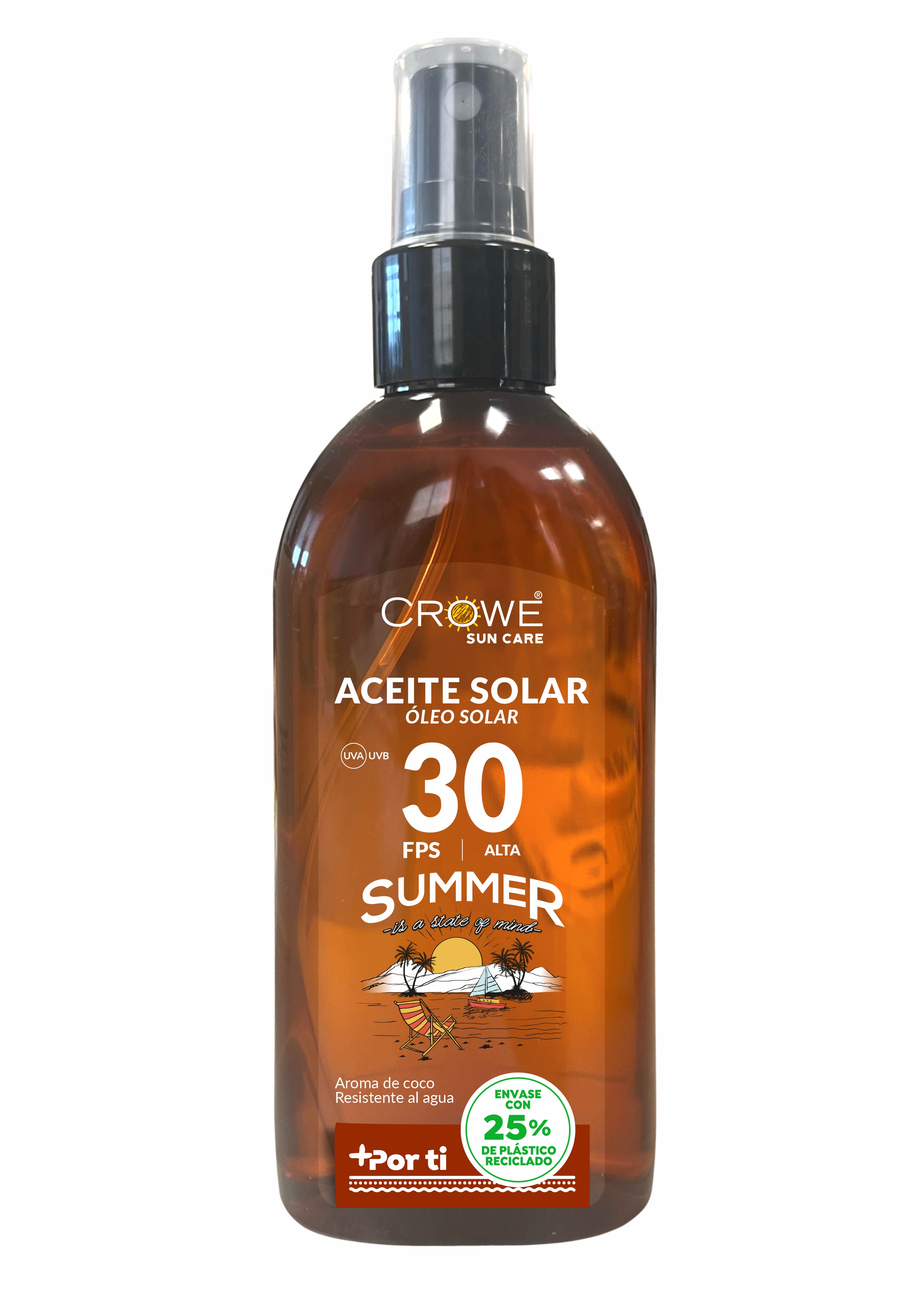 ACEITE SOLAR CROWE COCO-ZANAH.FP30 200ML 1