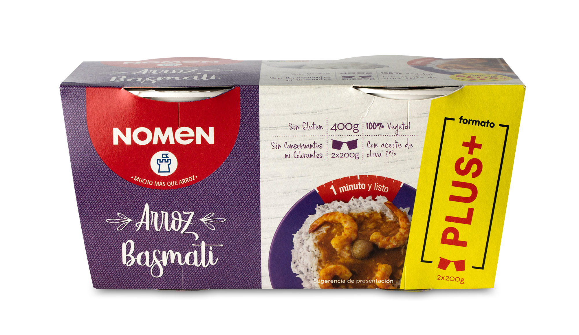 ARROZ BASMATI NOMEN 2 x 200 GR (1 MIN.) 2