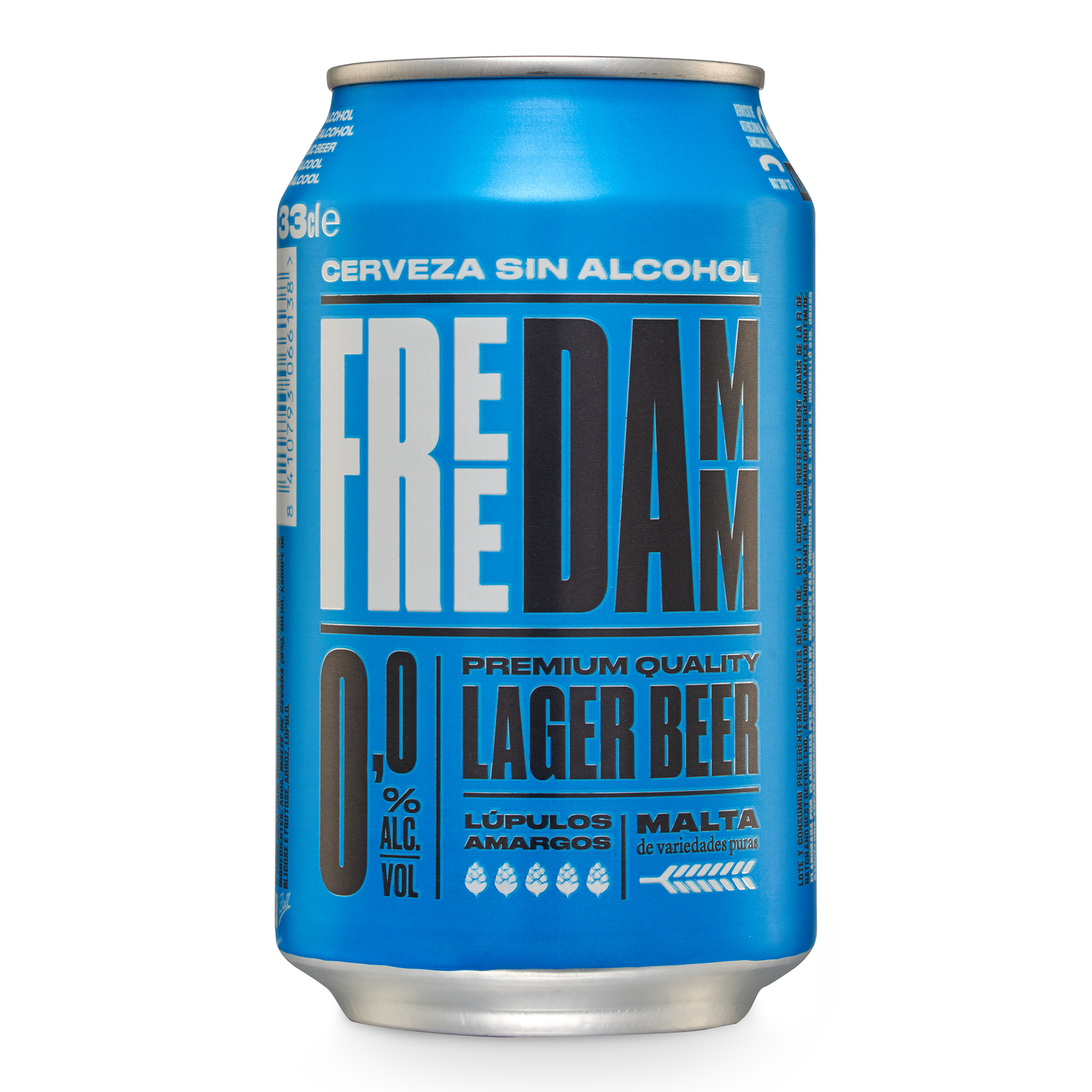 CERVEZA FREE DAMM 0,0 LATA 33 CL 2