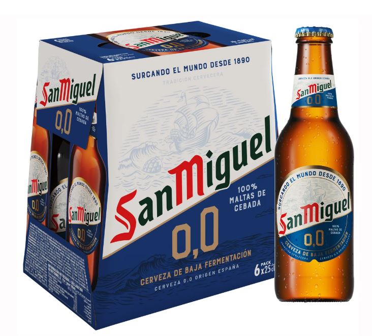 CERVEZA SAN MIGUEL 0.0 25 CL P-6 2
