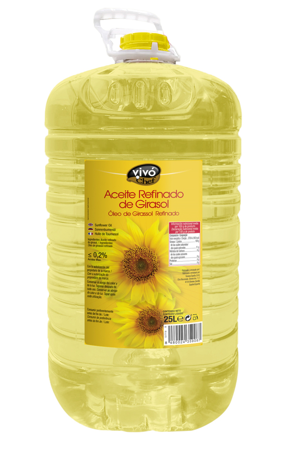 ACEITE GIRASOL VIVO CHEF 25 L. 1