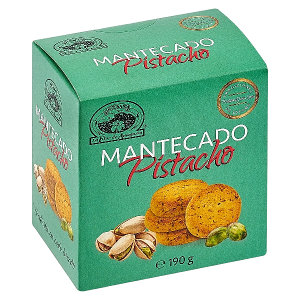 MANTECADO PISTACHO ARTESANIA CAJA 190GR 1