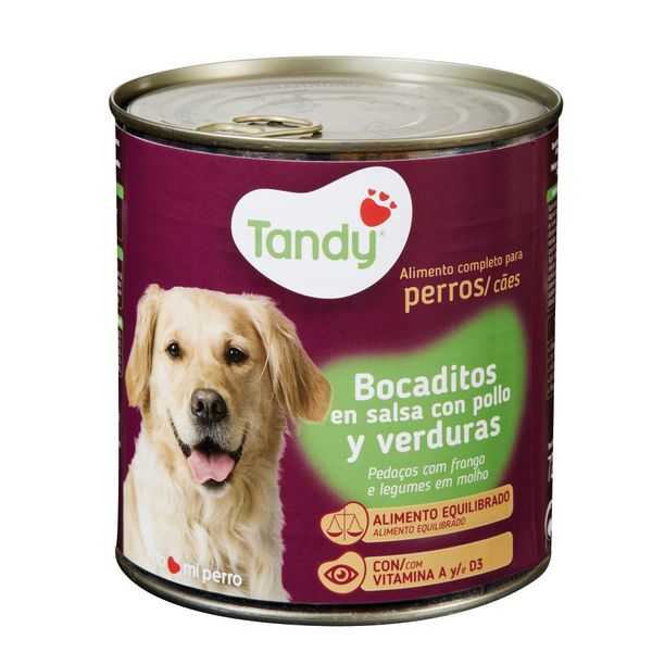 BOCADITOS POLLO/VERDU.PERROS TANDY 720 G 1