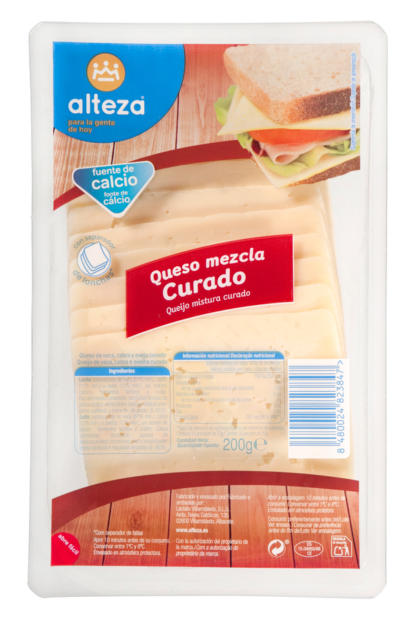 QUESO LONCHAS ALTEZA CURADO 200G 2
