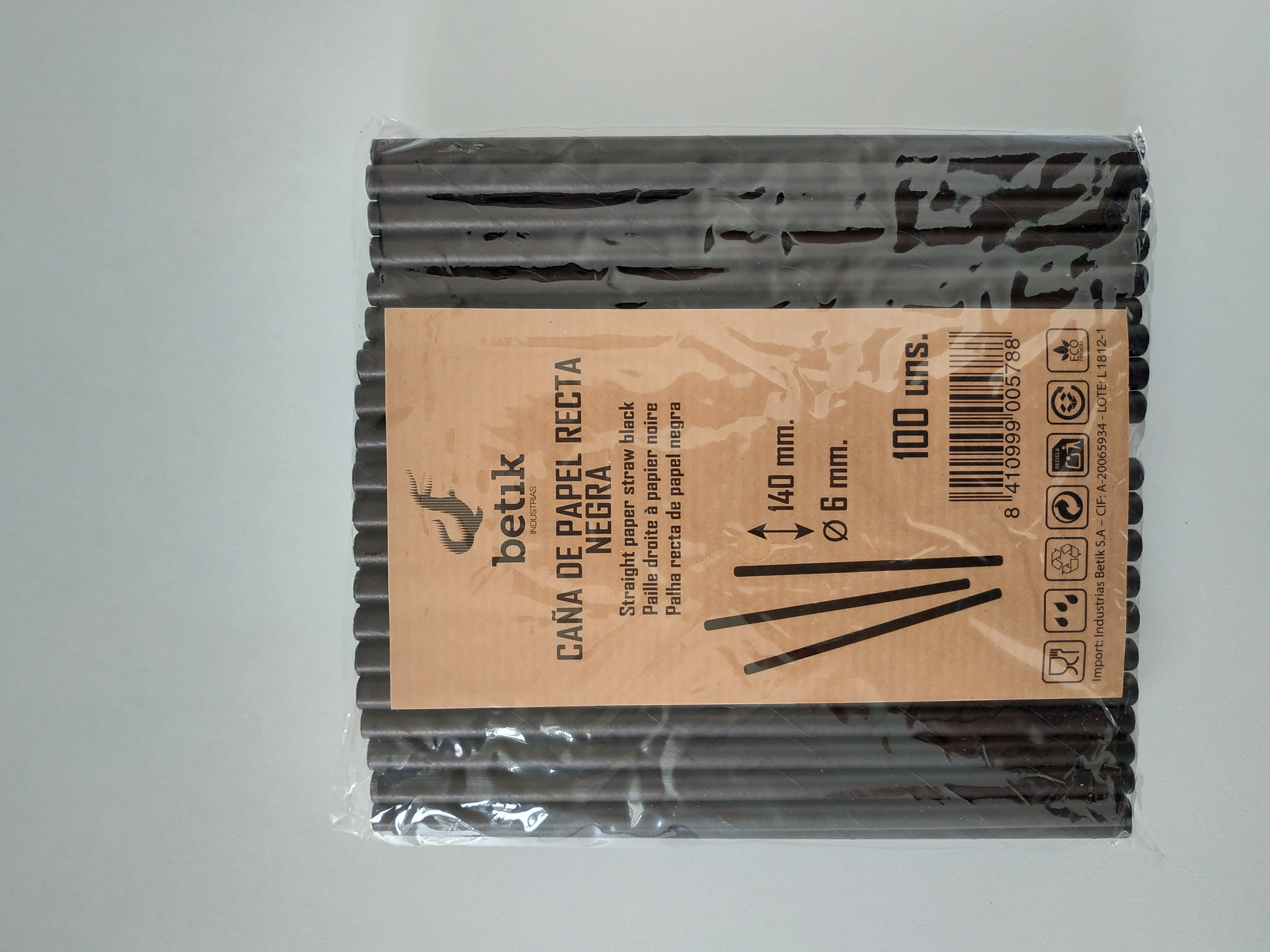 CAÂ¥A MOJITO PAPEL NEGRA 14CM P-100 1