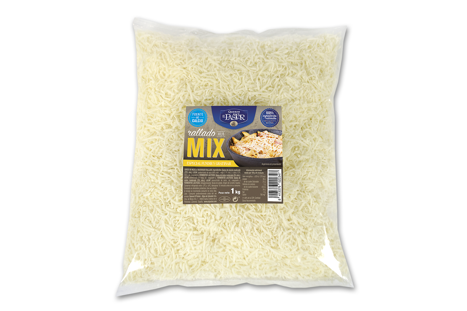 QUESO RALLADO MIX EL PASTOR 1 KG 1