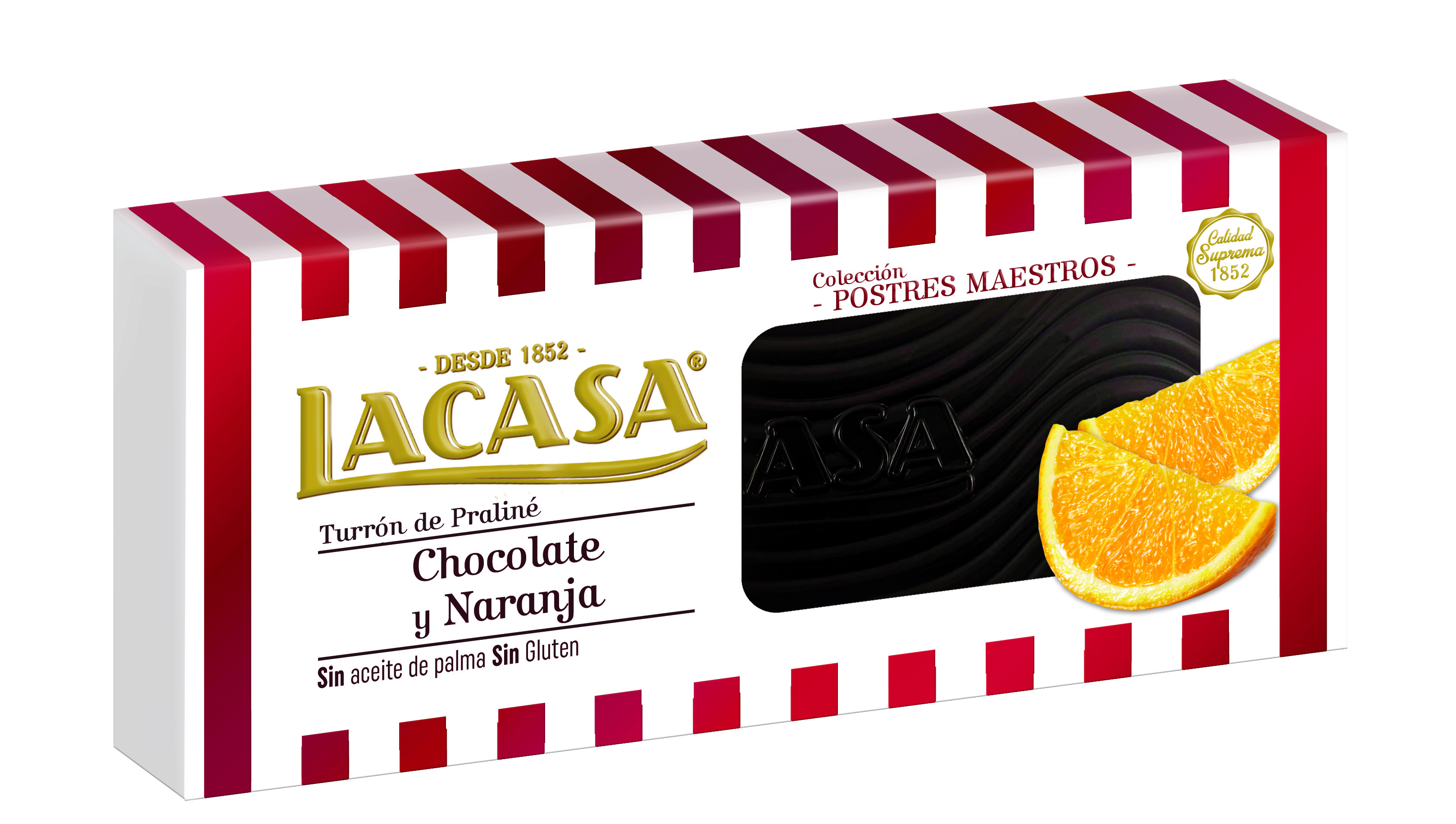 TURRON CHOCO NARANJA LACASA 225 G 1