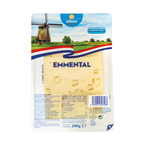 QUESO LONCHAS ALTEZA EMMENTAL 200G 2