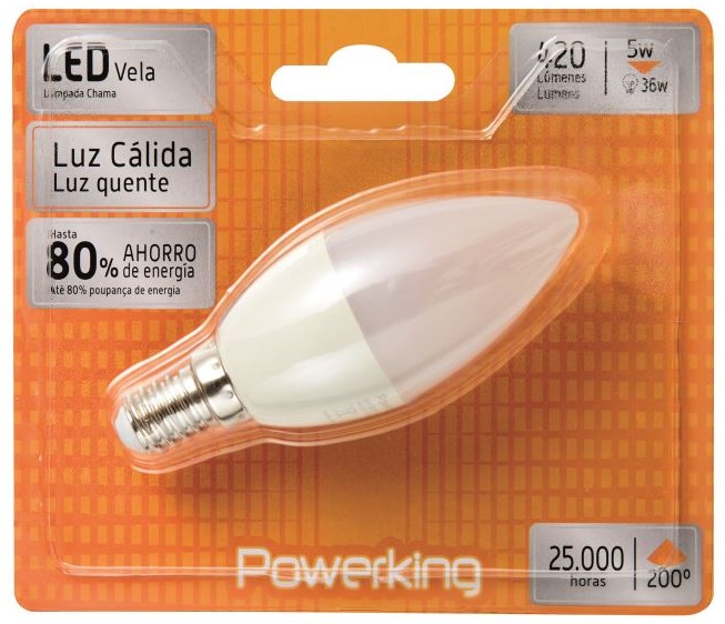 LED VELA CEGASA 5.5W E14 CAL.(331116) 1