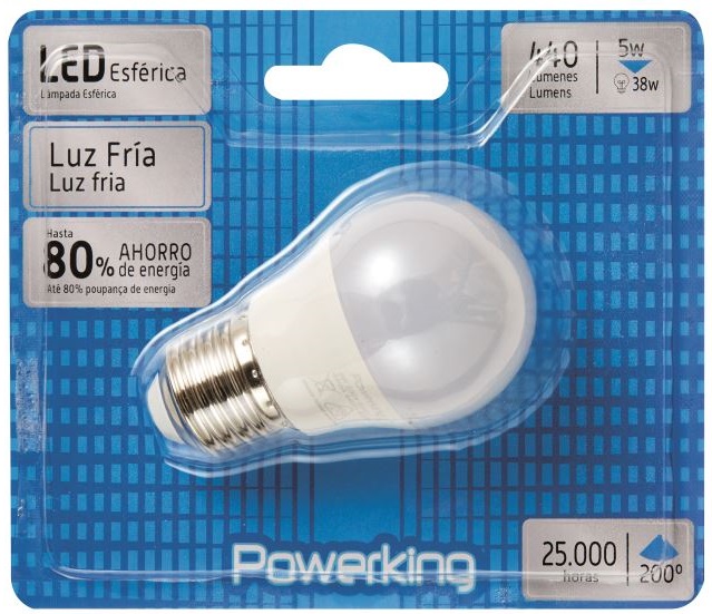 LED ESF.CEGASA 5.5W E27 FRIA(331127) 1