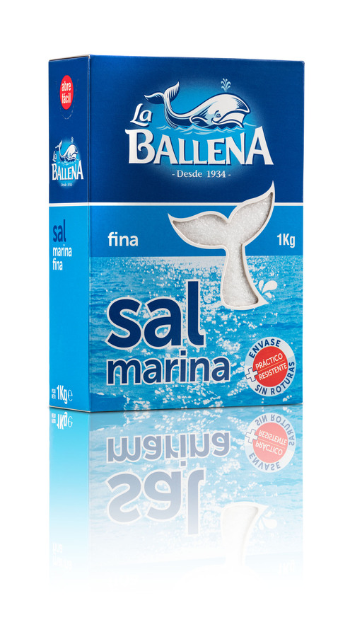 SAL MARINA FINA LA BALLENA 1KG(E.CARTON) 2