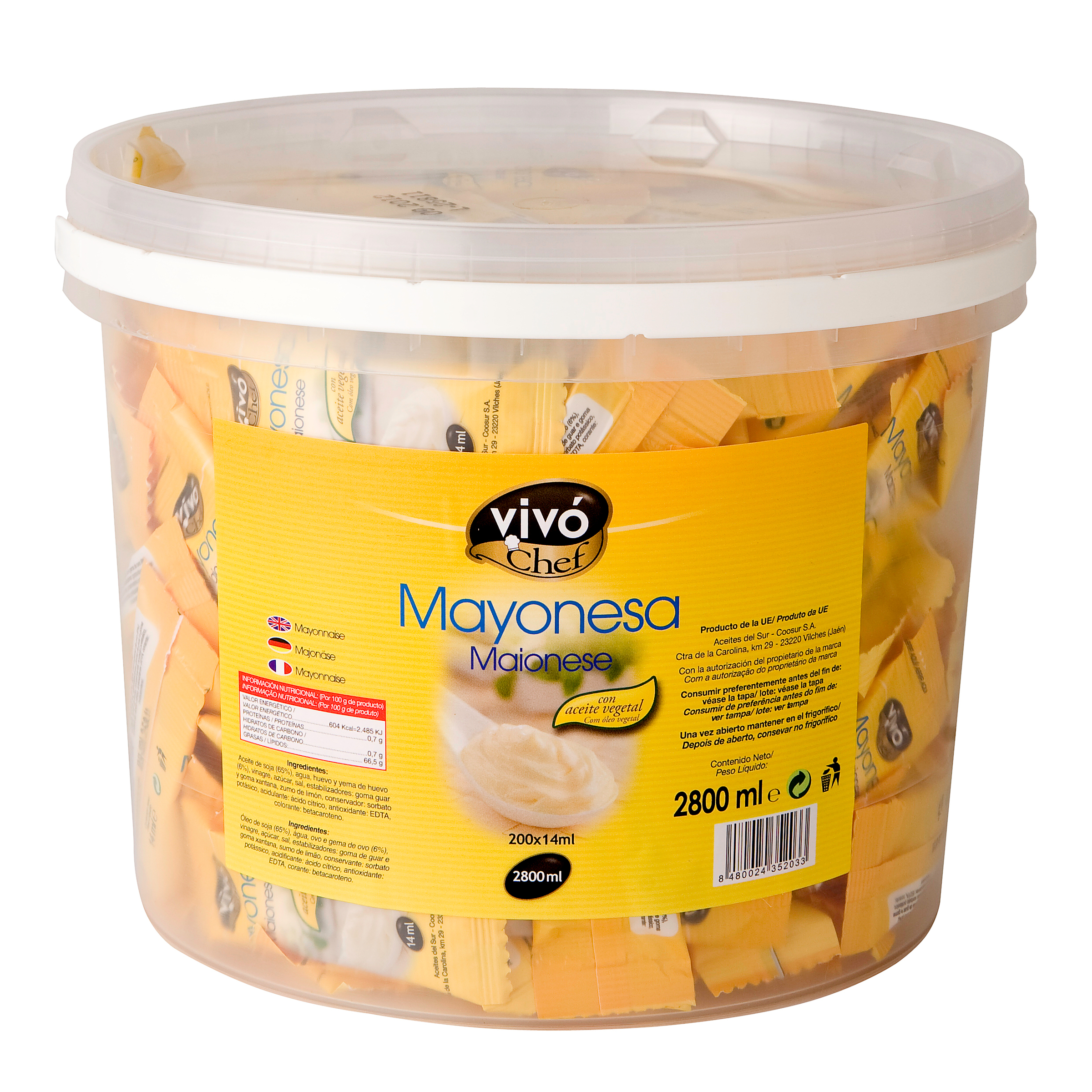 MAYONESA VIVO CHEF PORCIONES 14 GR.P-200 1