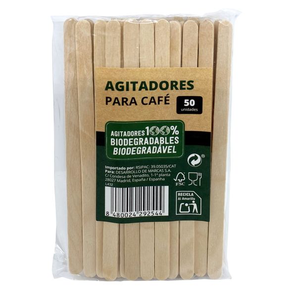 PALILLO AGITADORES CAFE 50 U 1