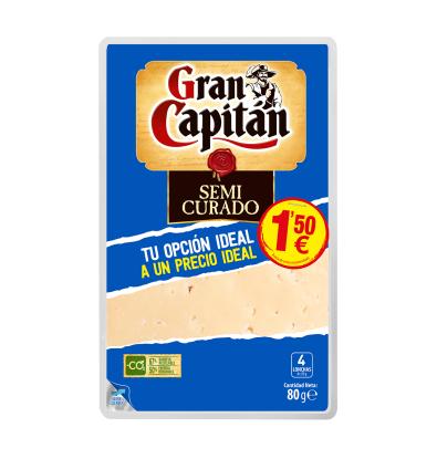 QUESO SEMI LONCHAS G.CAPITAN 80G PVP 1.5 1