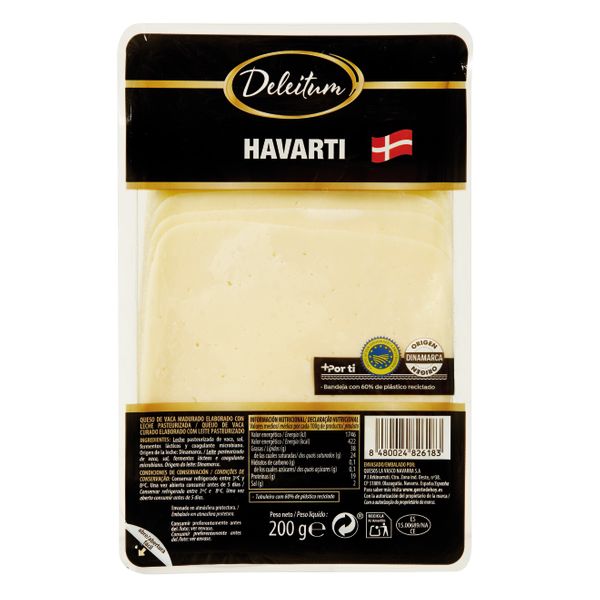 QUESO LONCHAS DELEITUM HAVARTI 200G 1
